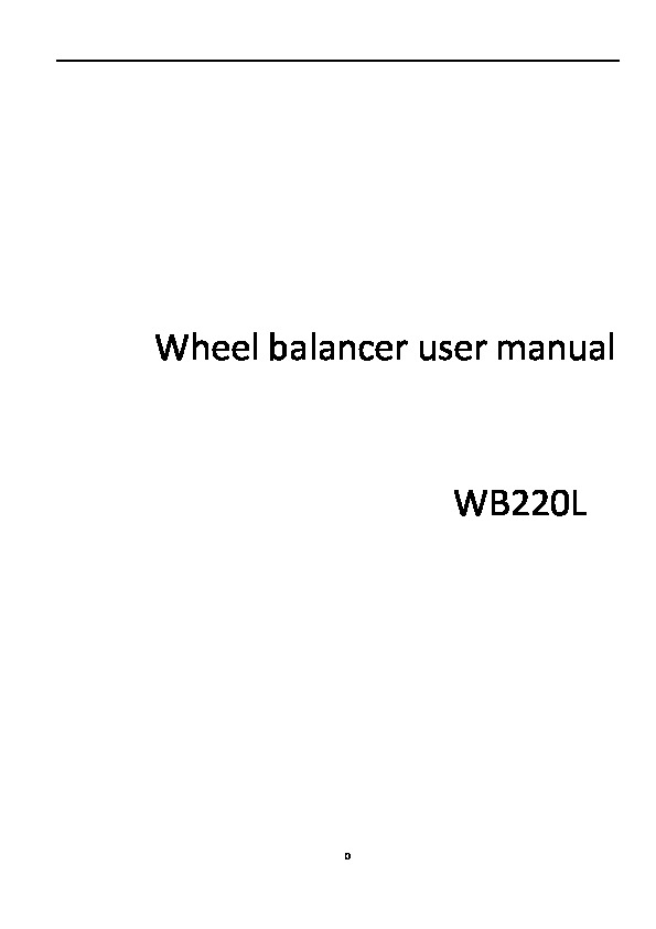 IO Wheel balancer WB220L_CE_1.1_ENG